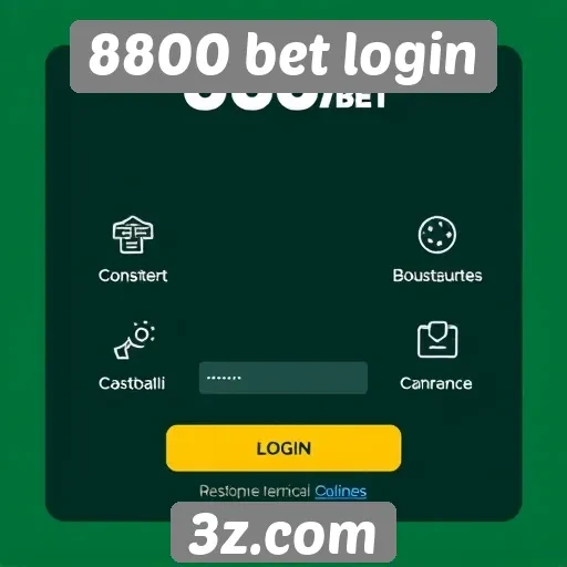 Análise das funcionalidades do site 8800 bet login